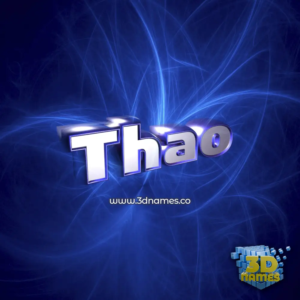 thao in Plasma style - 3D name wallpaper