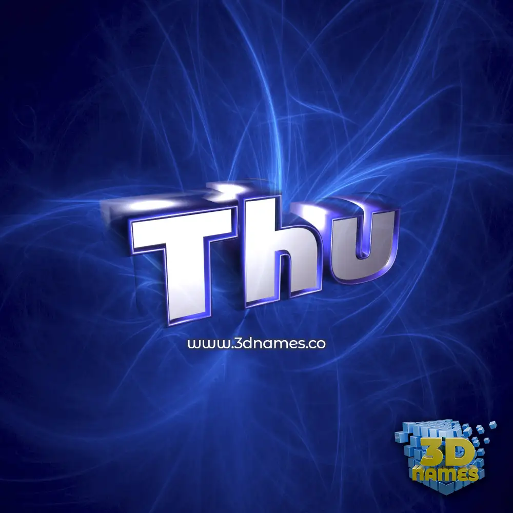 thu in Plasma style - 3D name wallpaper