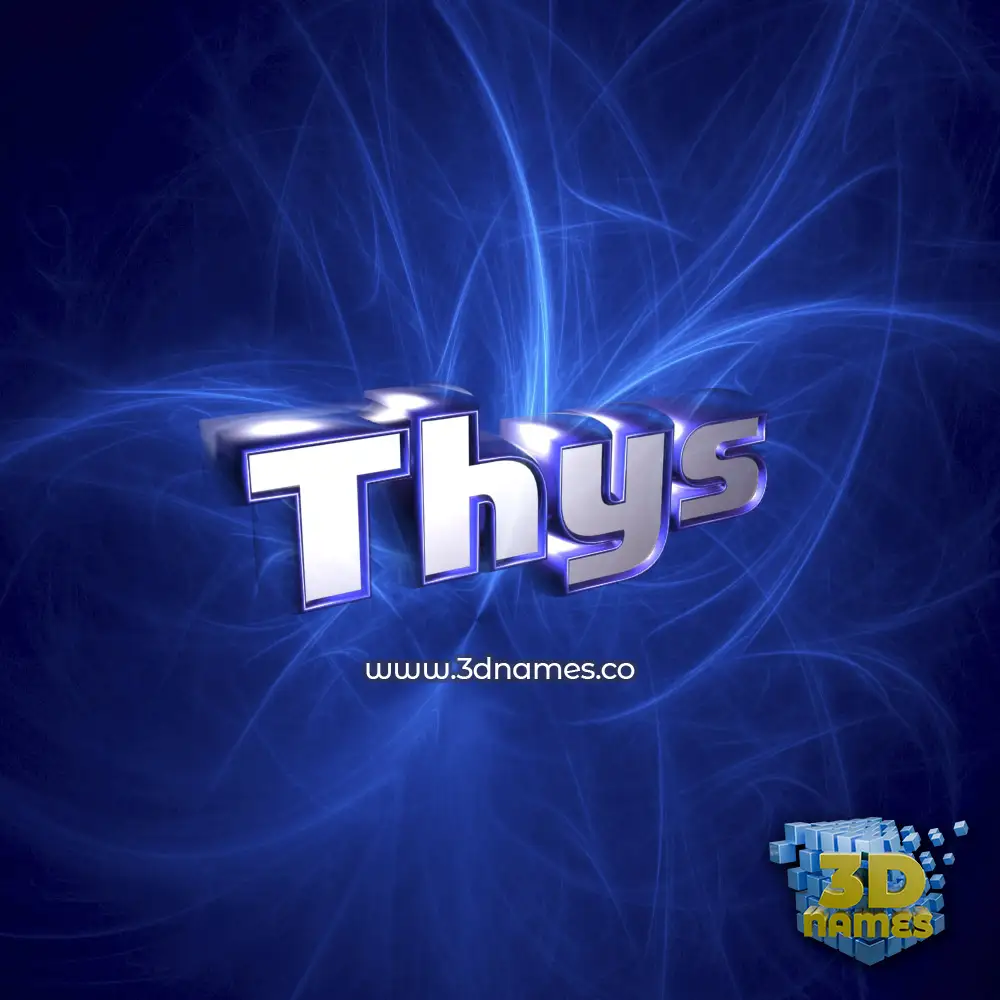 thys in Plasma style - 3D name wallpaper