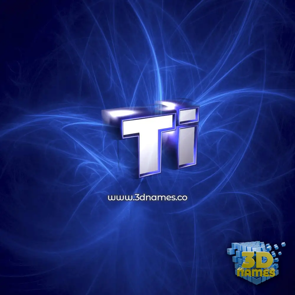 ti in Plasma style - 3D name wallpaper