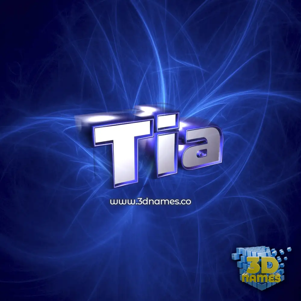 tia in Plasma style - 3D name wallpaper