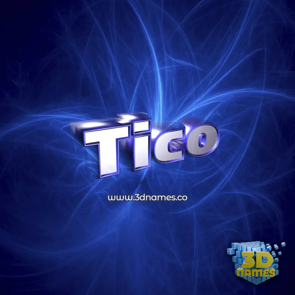 tico in Plasma style - 3D name wallpaper