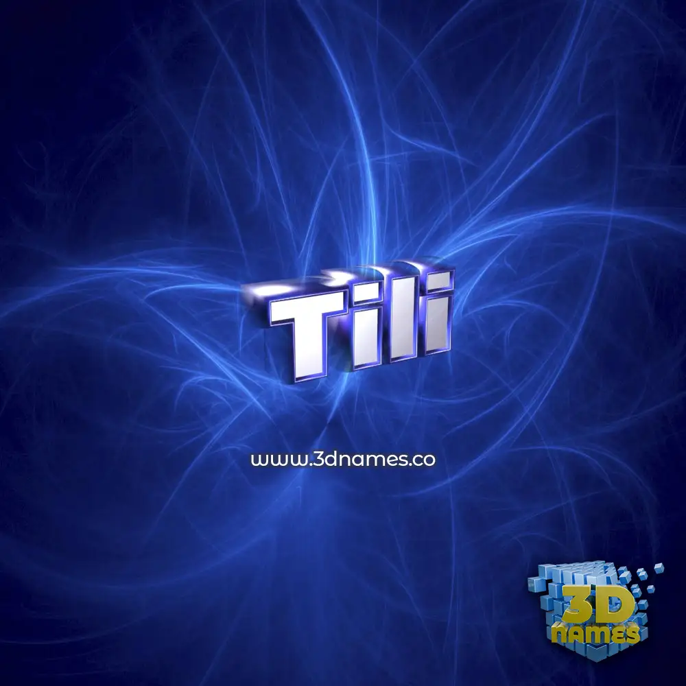 tili in Plasma style - 3D name wallpaper