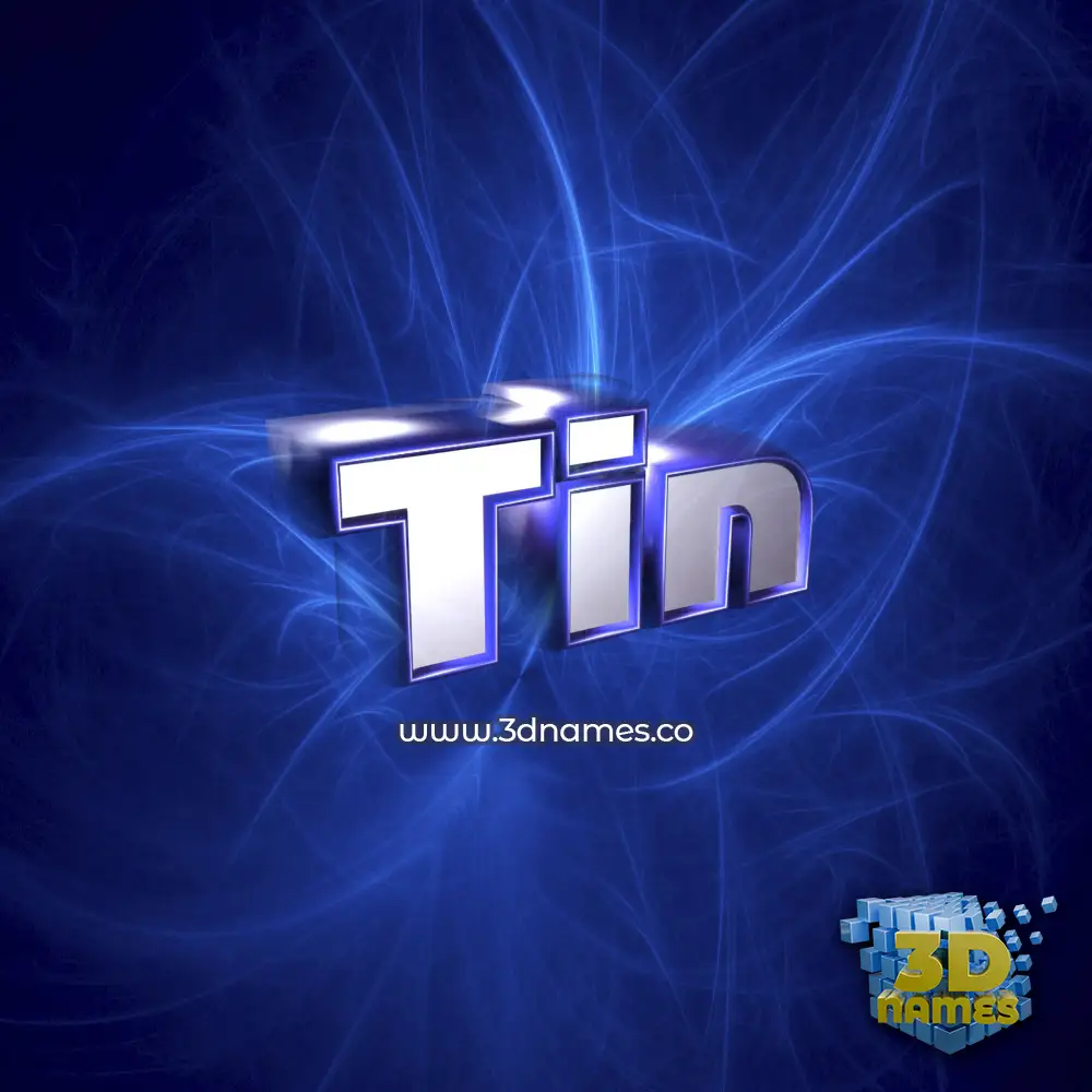 tin in Plasma style - 3D name wallpaper