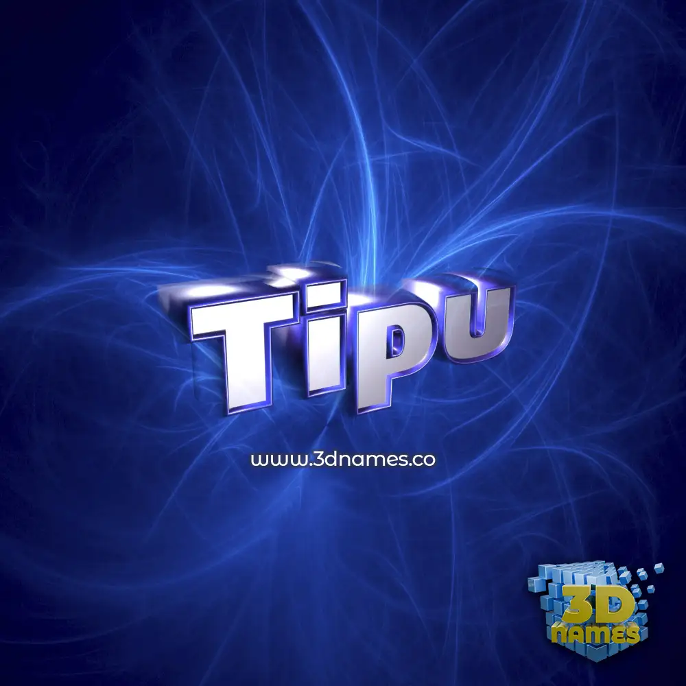 tipu in Plasma style - 3D name wallpaper