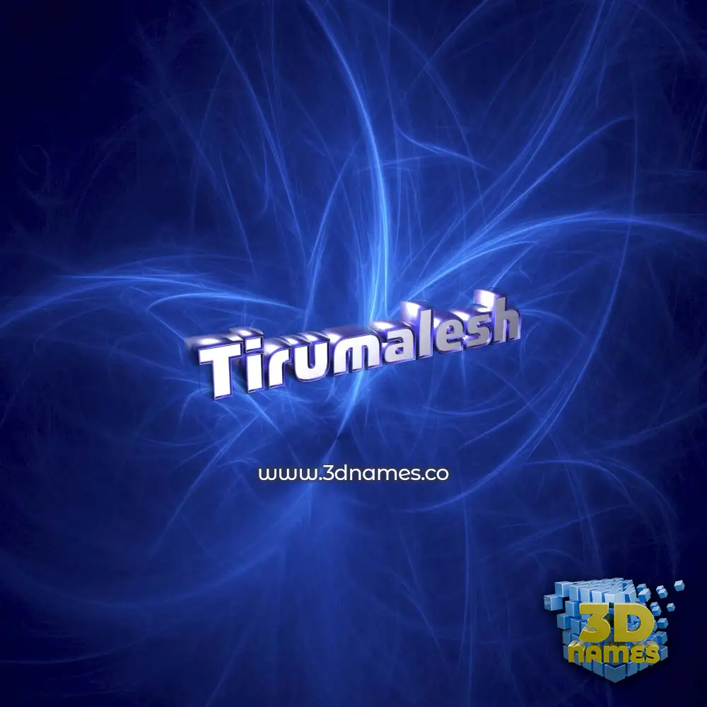 tirumalesh in Plasma style - 3D name wallpaper