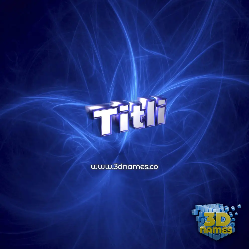 titli in Plasma style - 3D name wallpaper