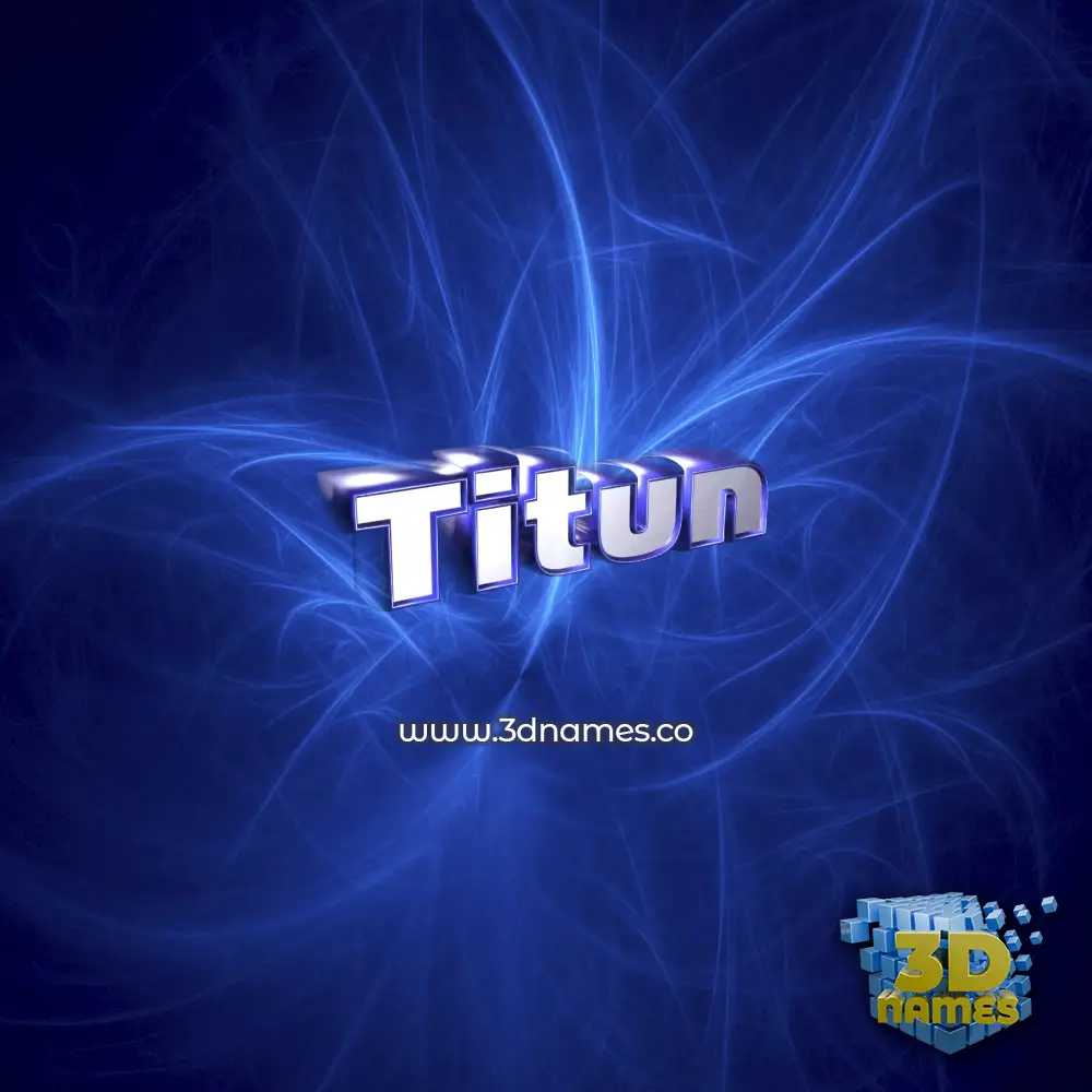 titun in Plasma style - 3D name wallpaper
