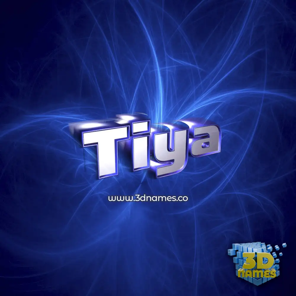 tiya in Plasma style - 3D name wallpaper