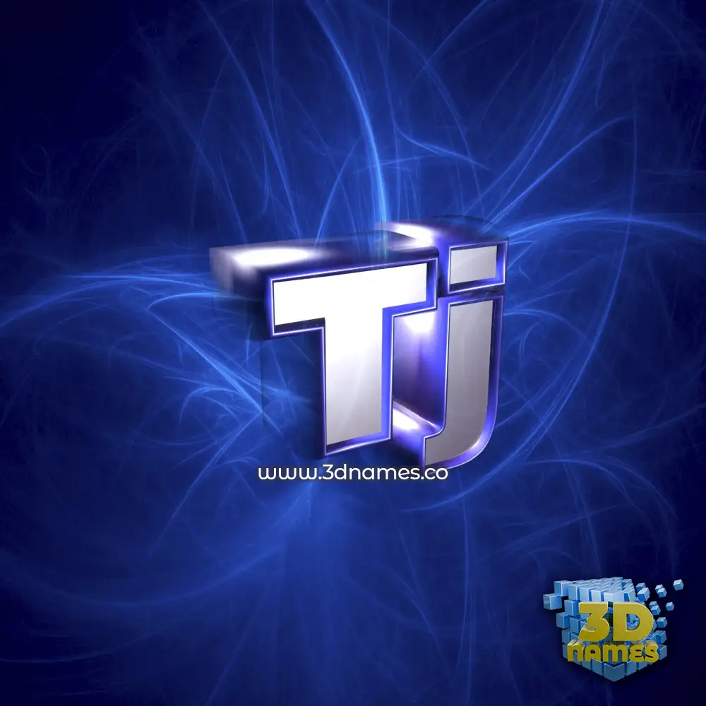 tj in Plasma style - 3D name wallpaper