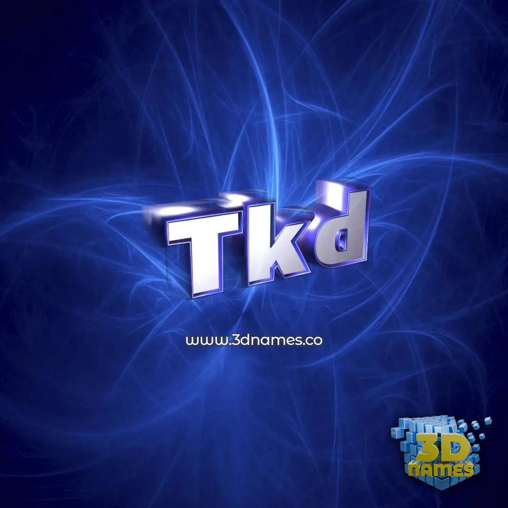 tkd in Plasma style - 3D name wallpaper