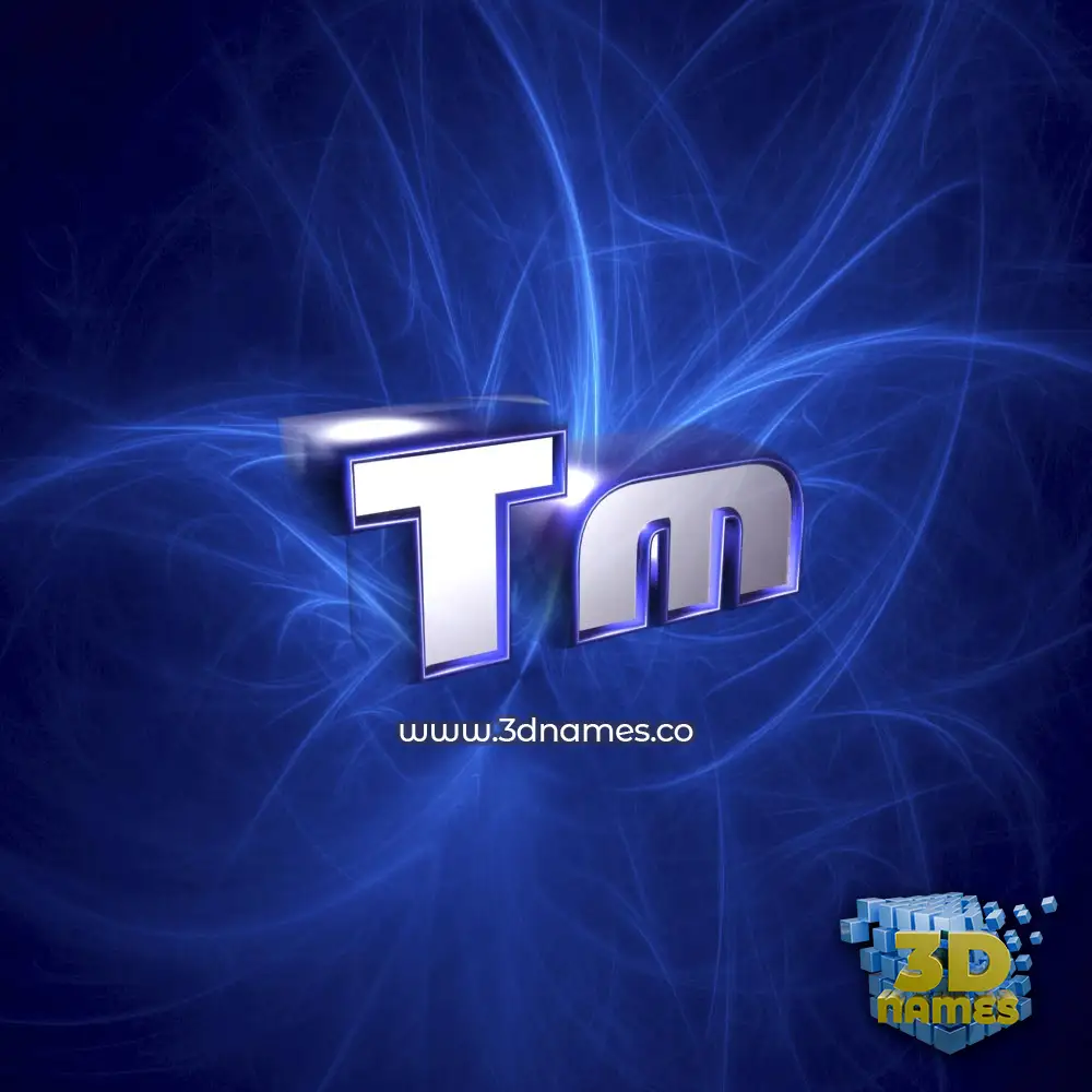 tm in Plasma style - 3D name wallpaper