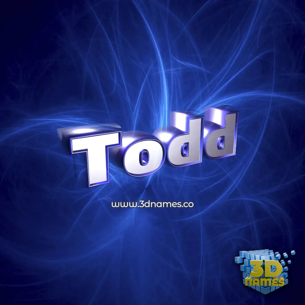 todd in Plasma style - 3D name wallpaper
