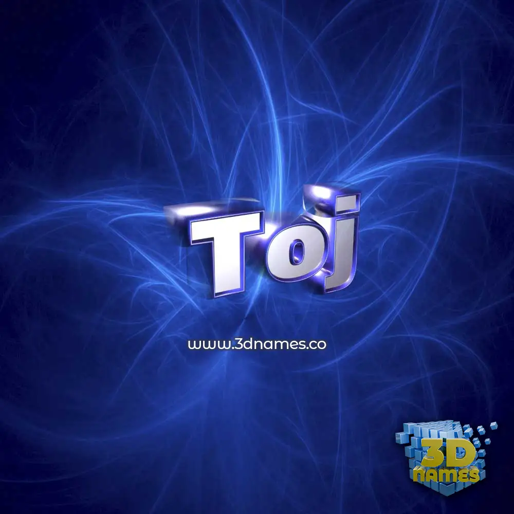 toj in Plasma style - 3D name wallpaper