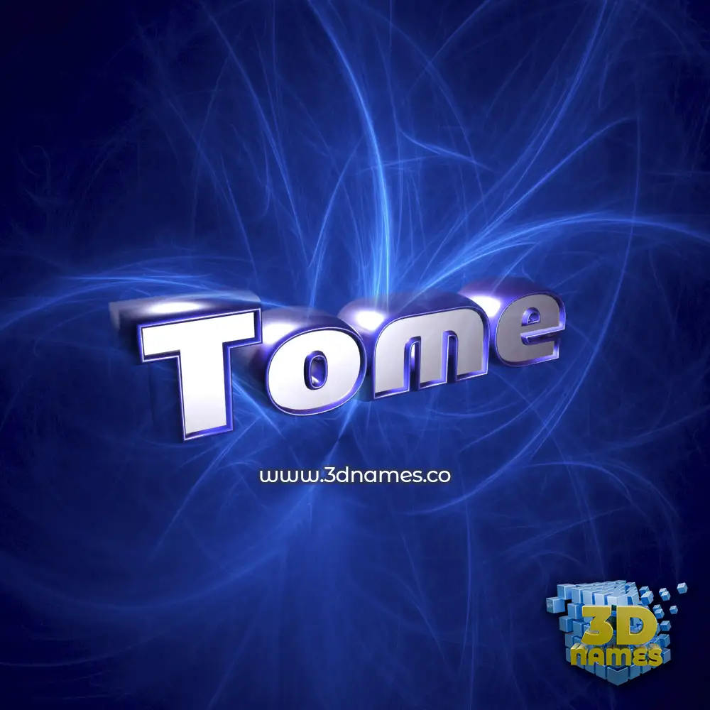 tome in Plasma style - 3D name wallpaper