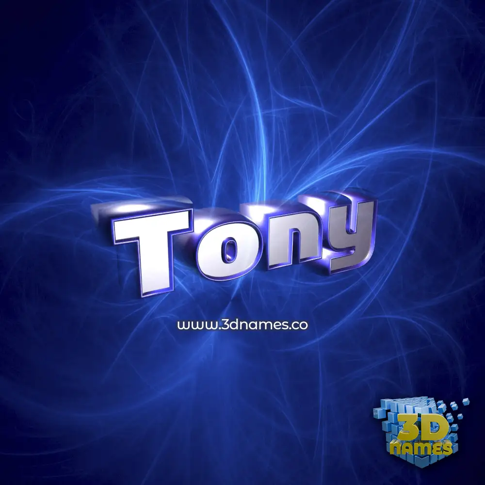 tony in Plasma style - 3D name wallpaper