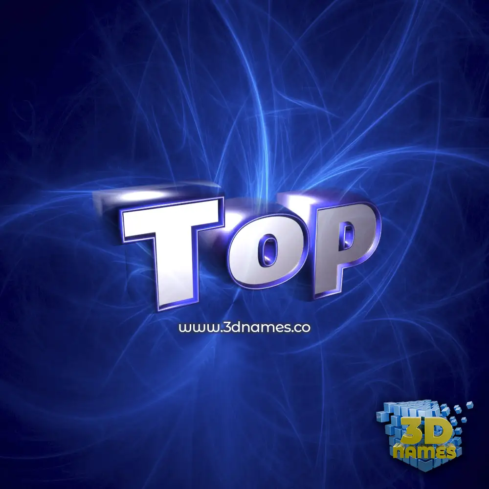top in Plasma style - 3D name wallpaper