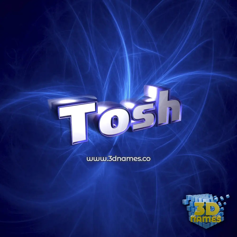 tosh in Plasma style - 3D name wallpaper