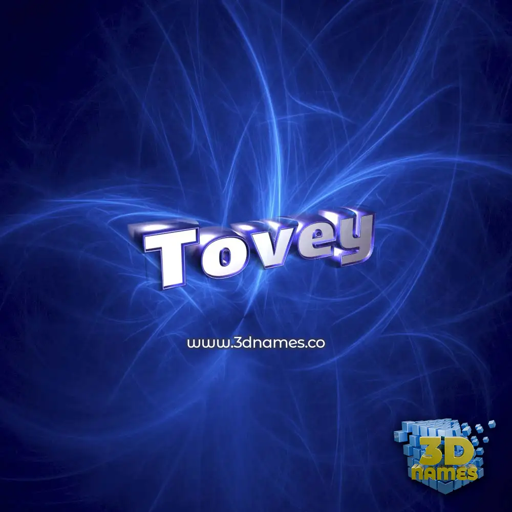 tovey in Plasma style - 3D name wallpaper