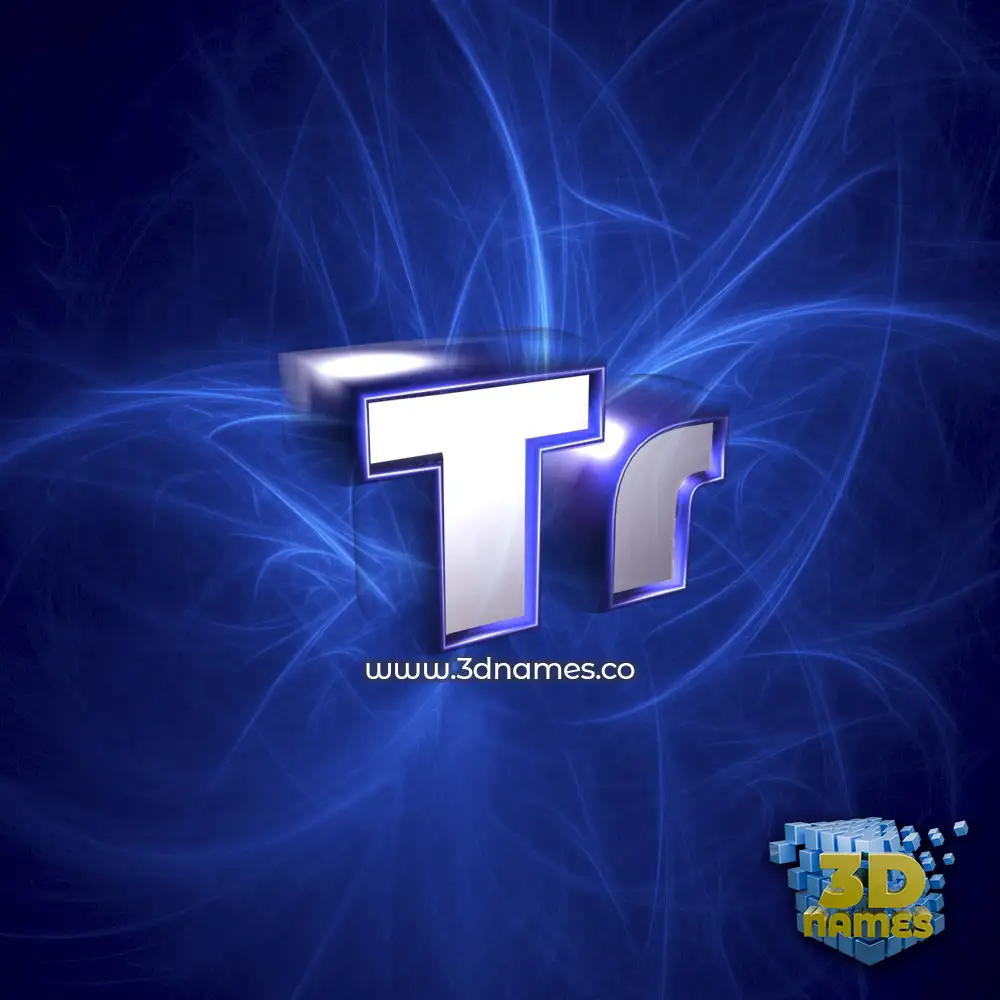 tr in Plasma style - 3D name wallpaper