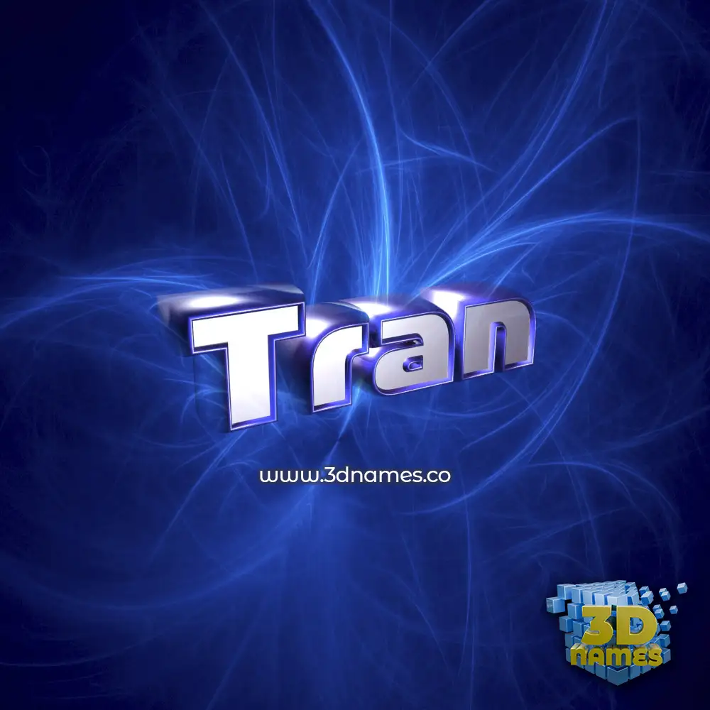 tran in Plasma style - 3D name wallpaper