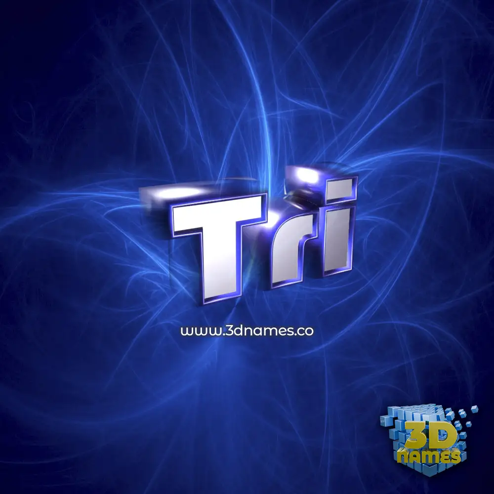 tri in Plasma style - 3D name wallpaper