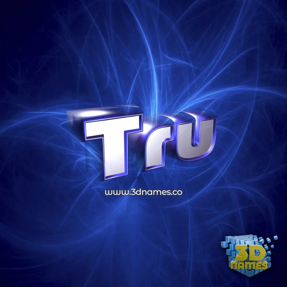 tru in Plasma style - 3D name wallpaper