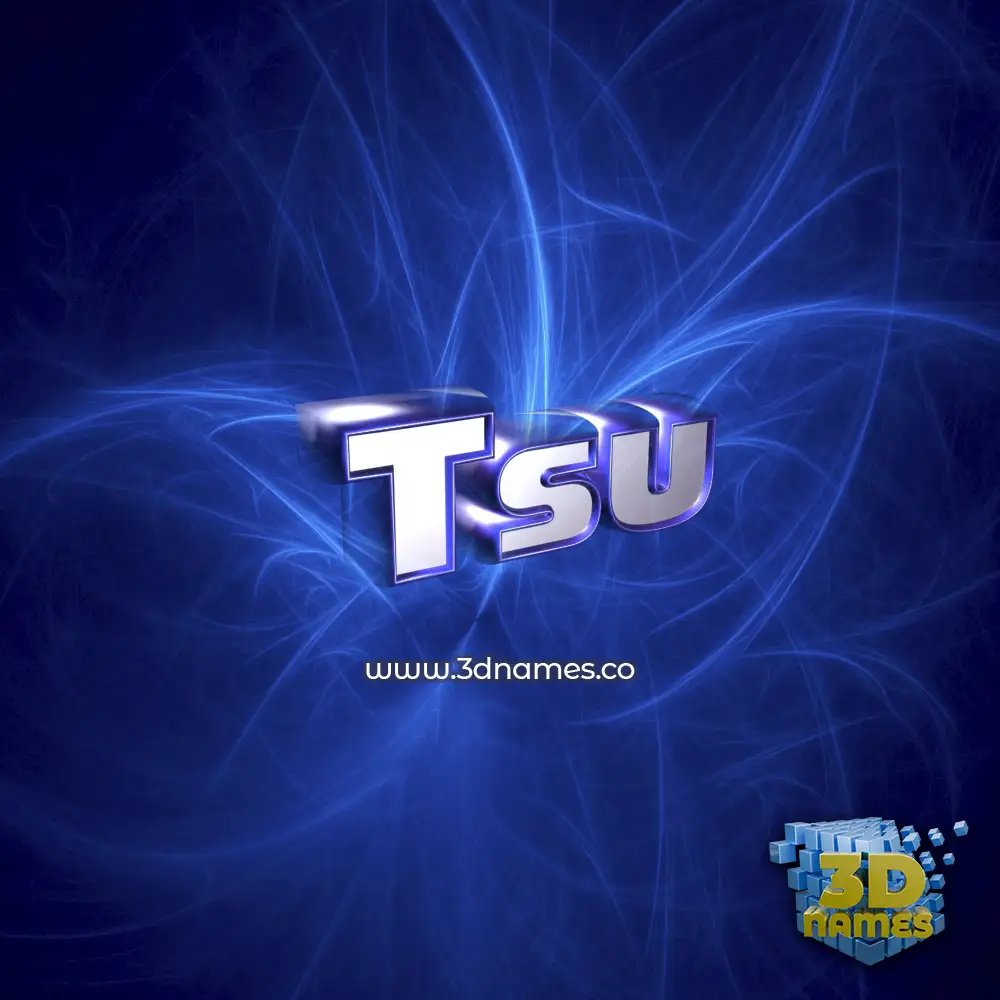tsu in Plasma style - 3D name wallpaper