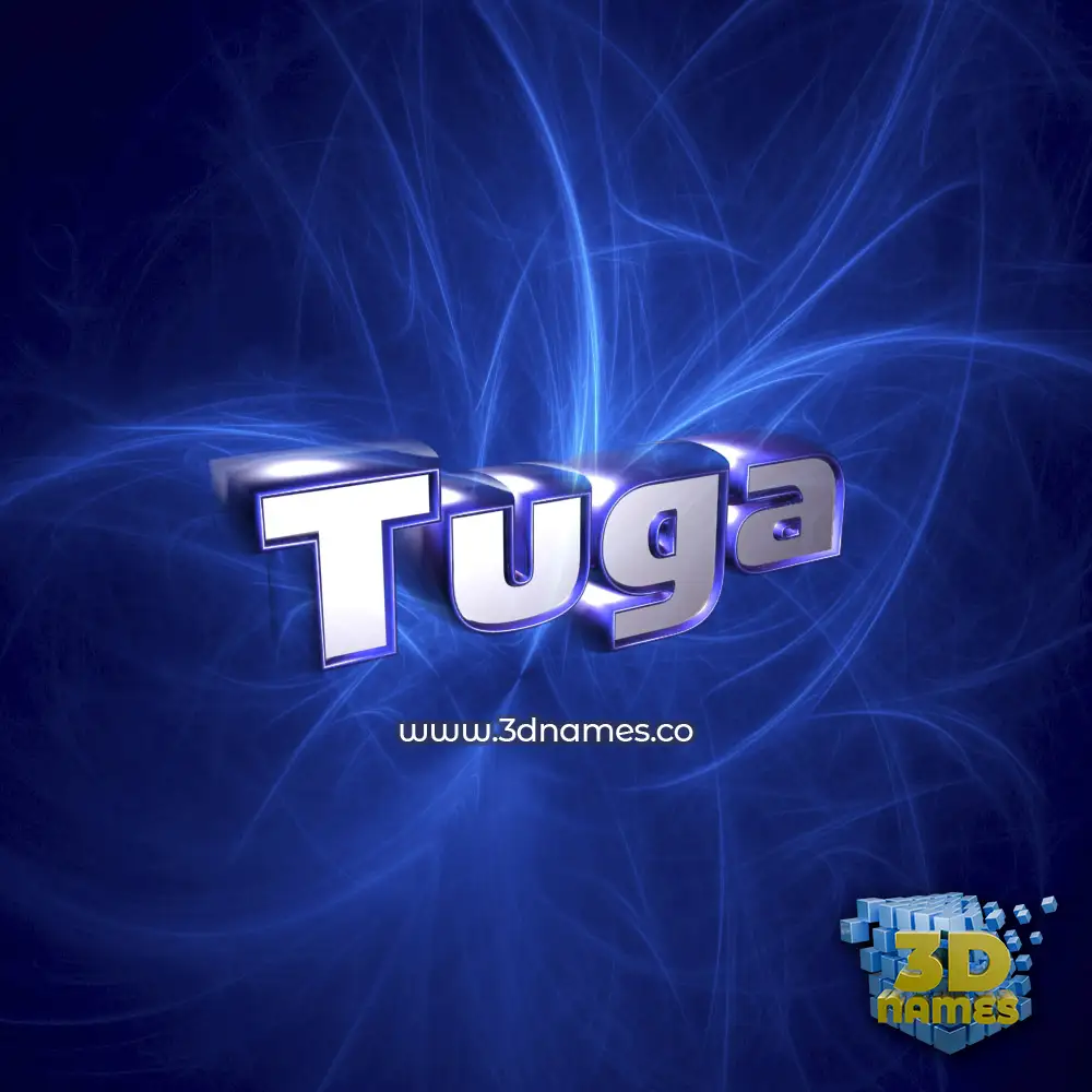 tuga in Plasma style - 3D name wallpaper