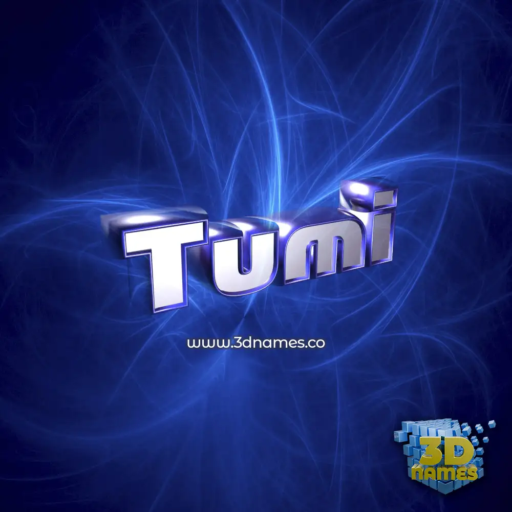 tumi in Plasma style - 3D name wallpaper