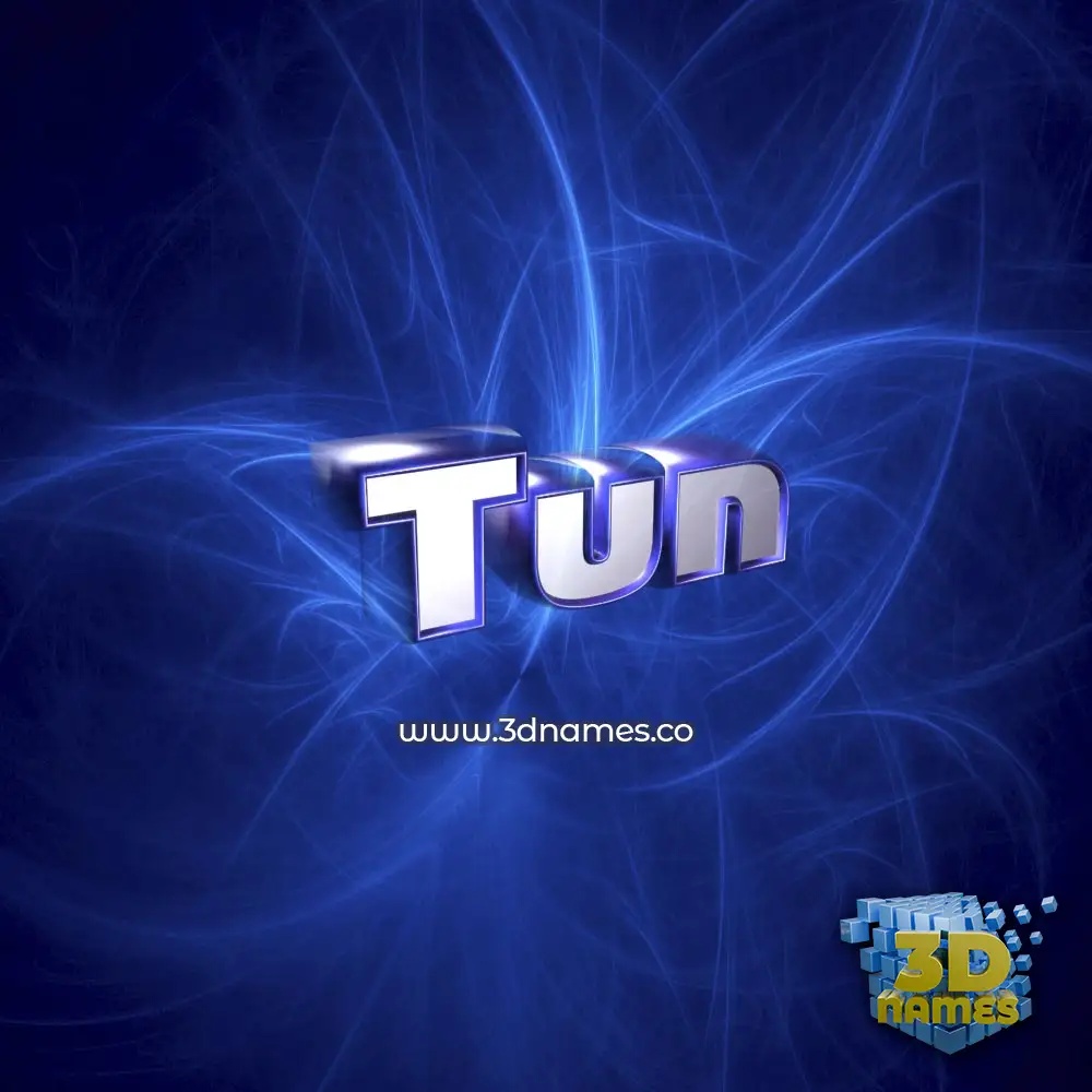 tun in Plasma style - 3D name wallpaper