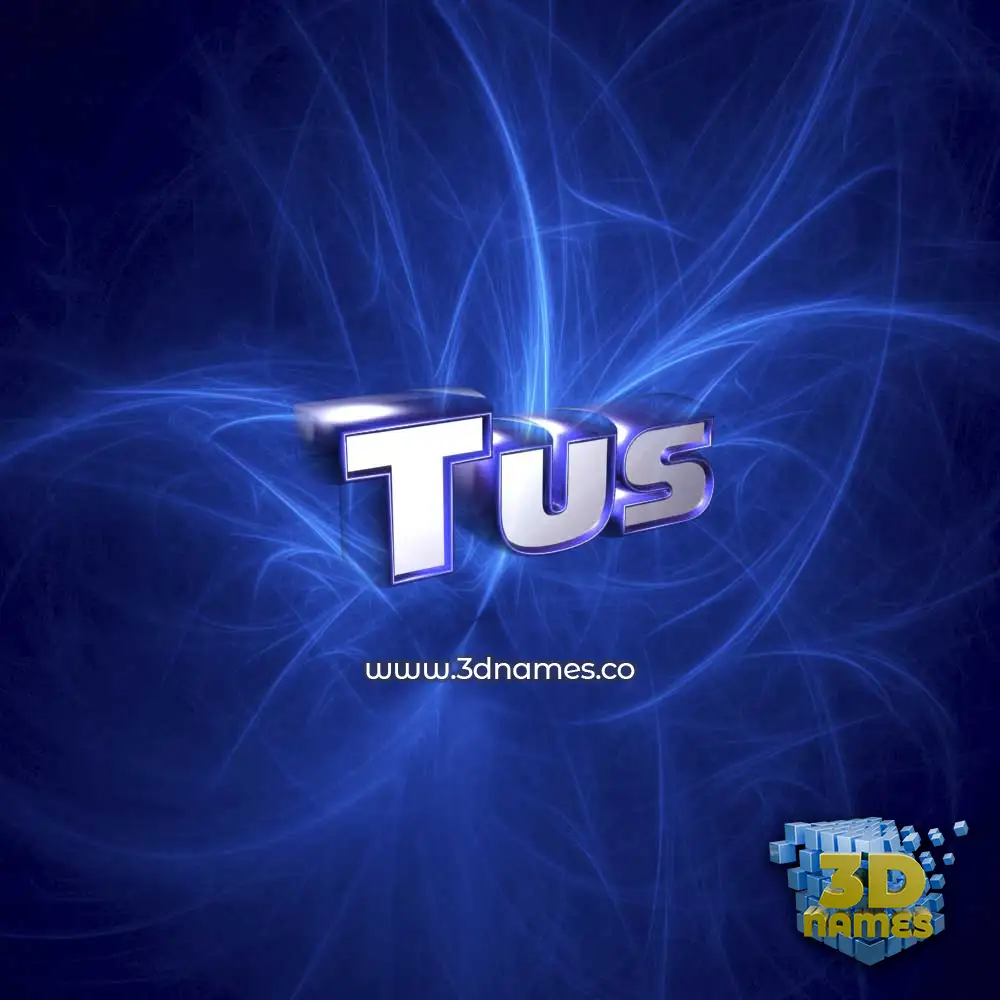 tus in Plasma style - 3D name wallpaper