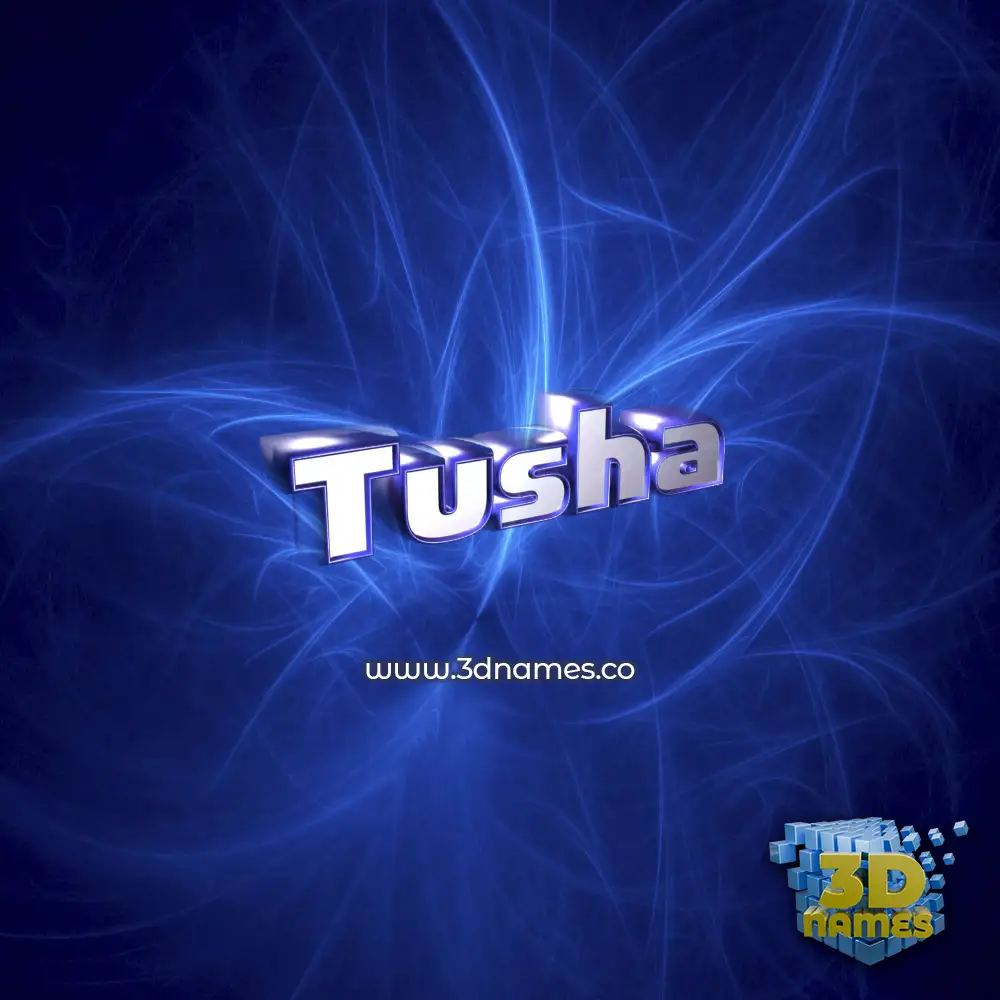 tusha in Plasma style - 3D name wallpaper