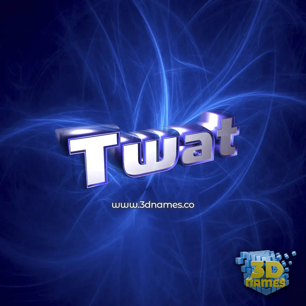 twat in Plasma style - 3D name wallpaper