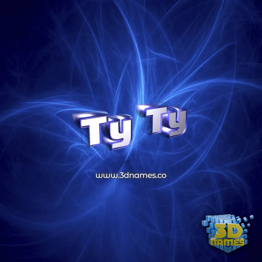 ty ty in Plasma style - 3D name wallpaper