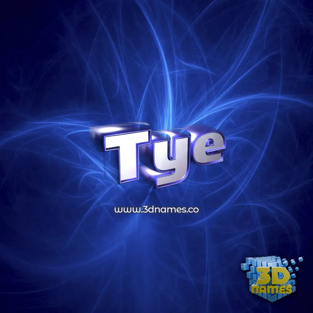 tye in Plasma style - 3D name wallpaper
