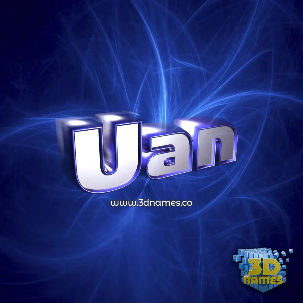 uan in Plasma style - 3D name wallpaper
