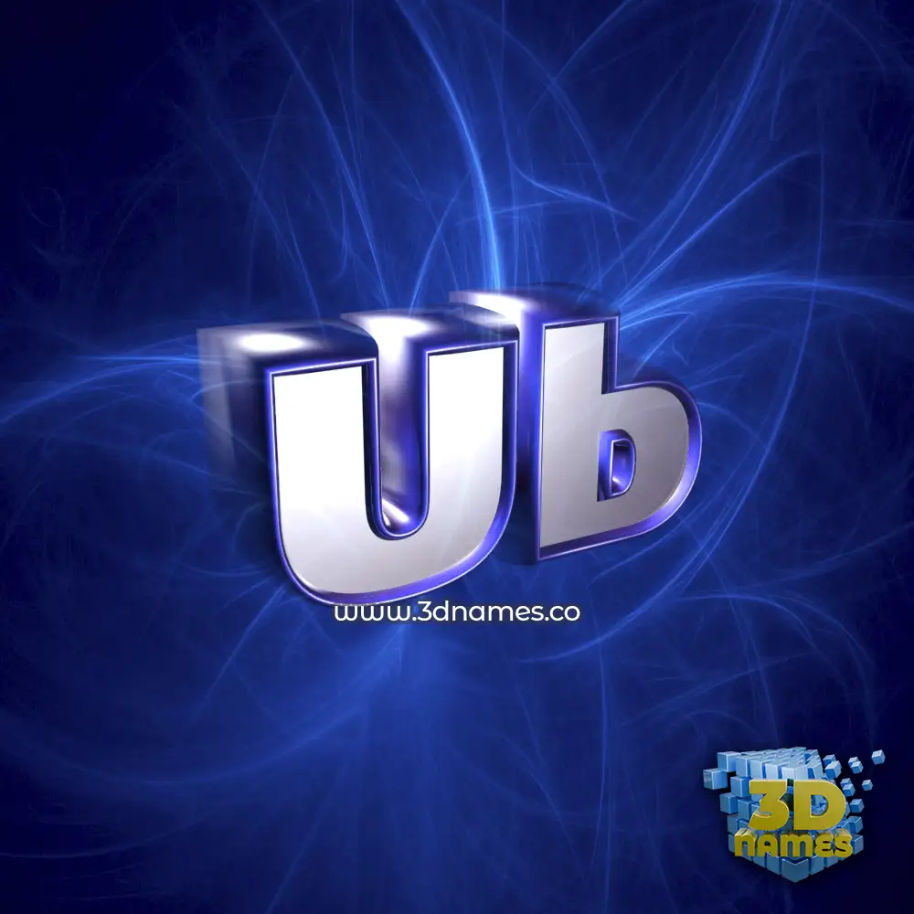 ub in Plasma style - 3D name wallpaper