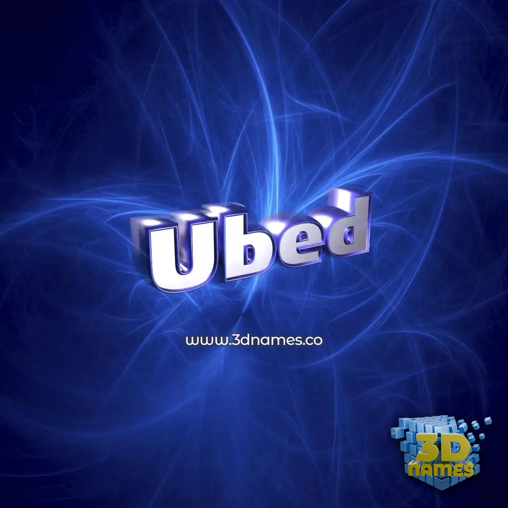 ubed in Plasma style - 3D name wallpaper
