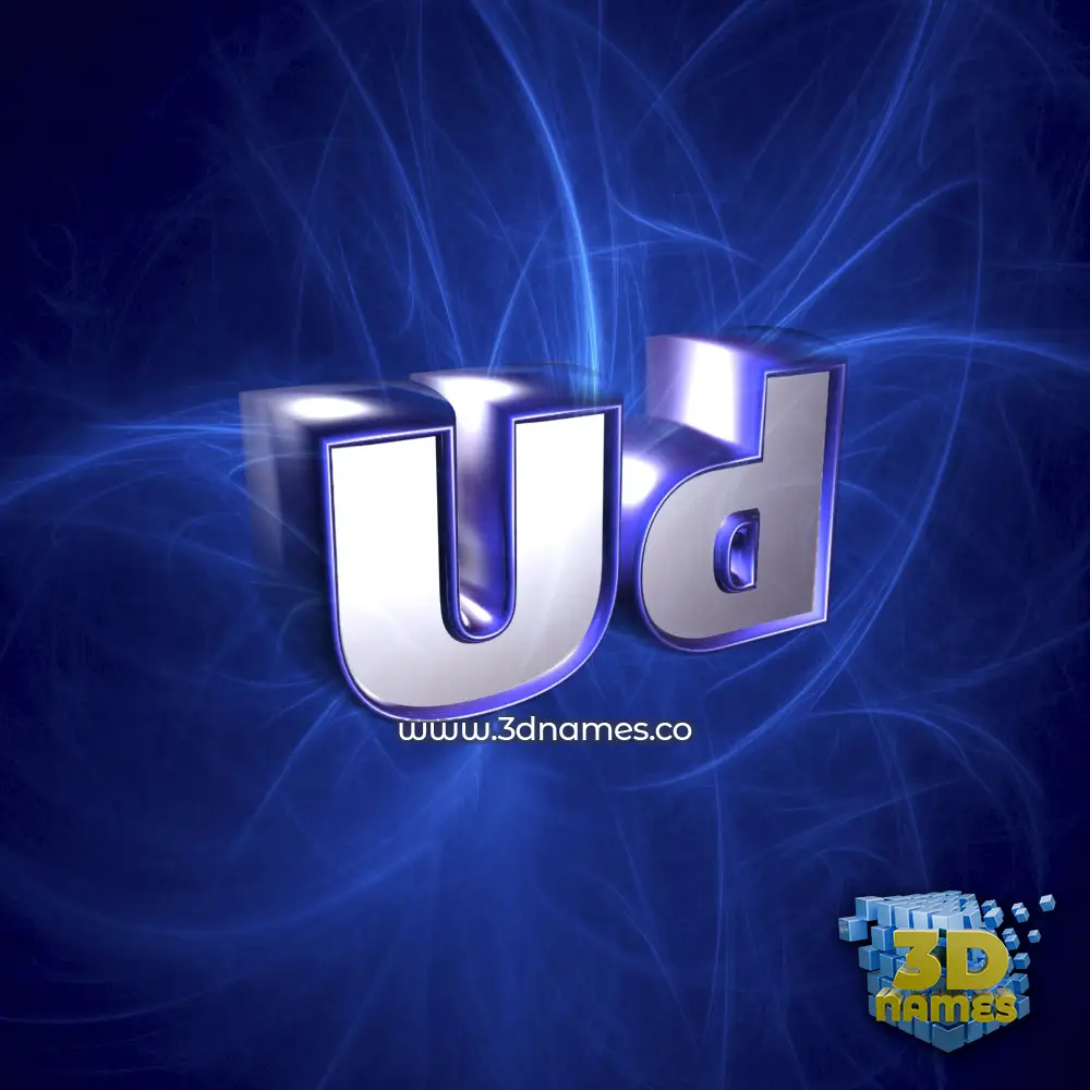 ud in Plasma style - 3D name wallpaper