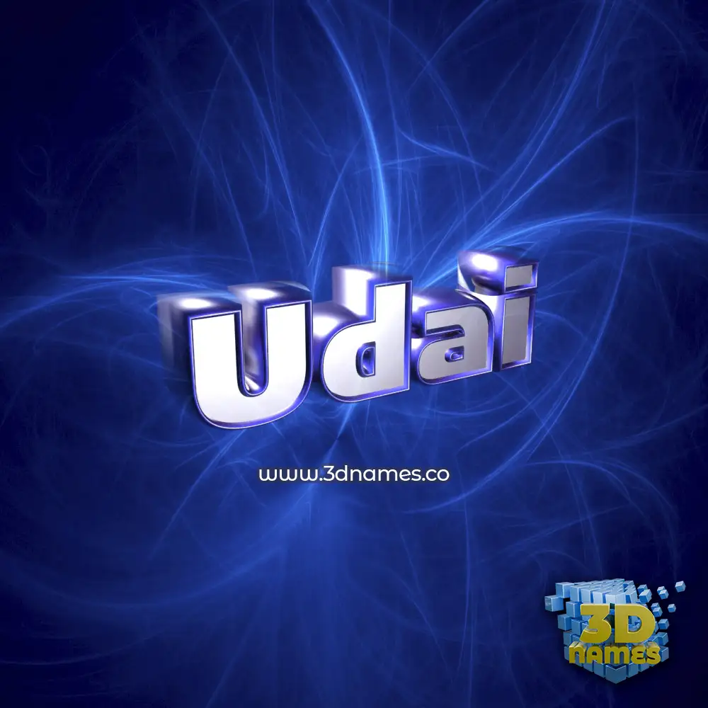 udai in Plasma style - 3D name wallpaper