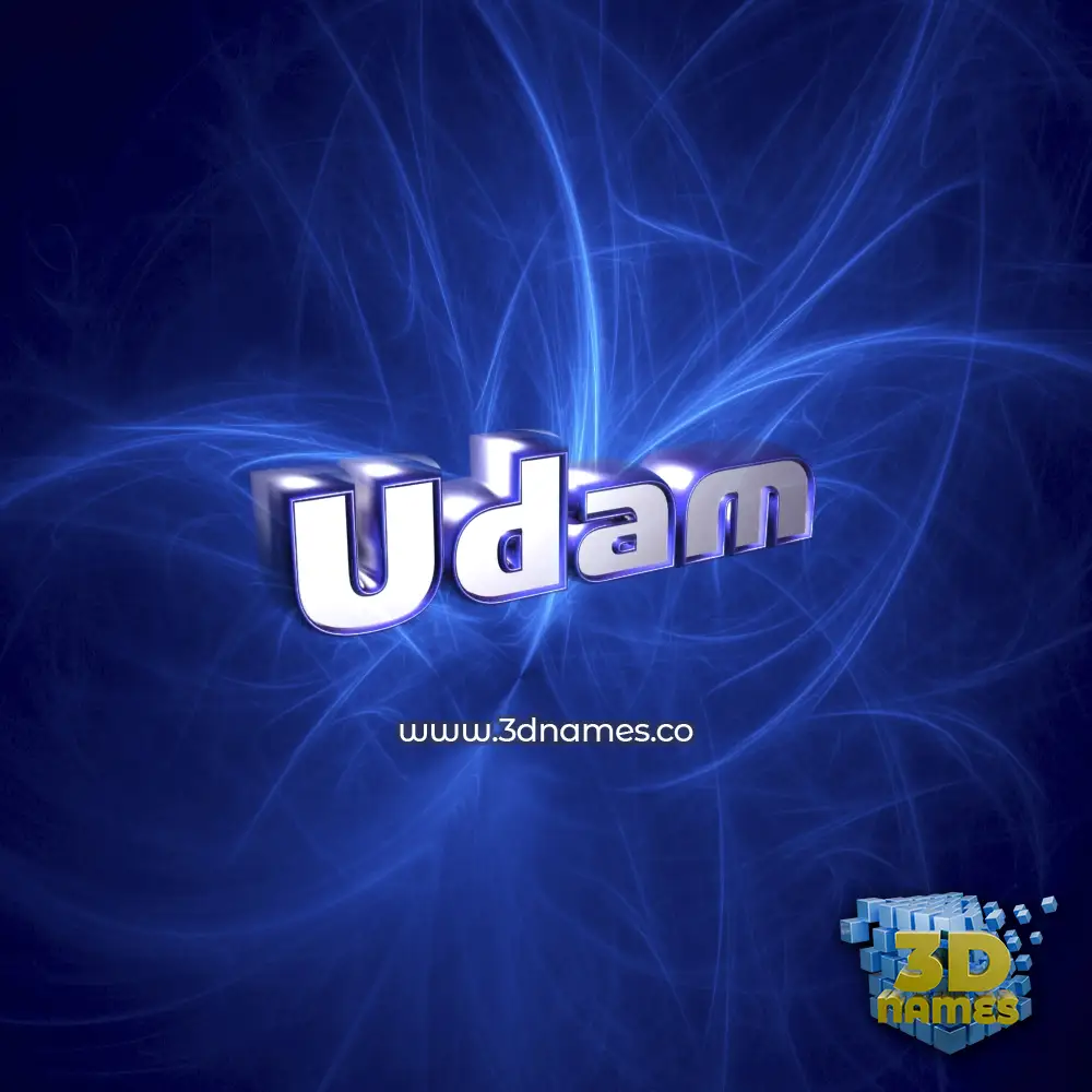 udam in Plasma style - 3D name wallpaper