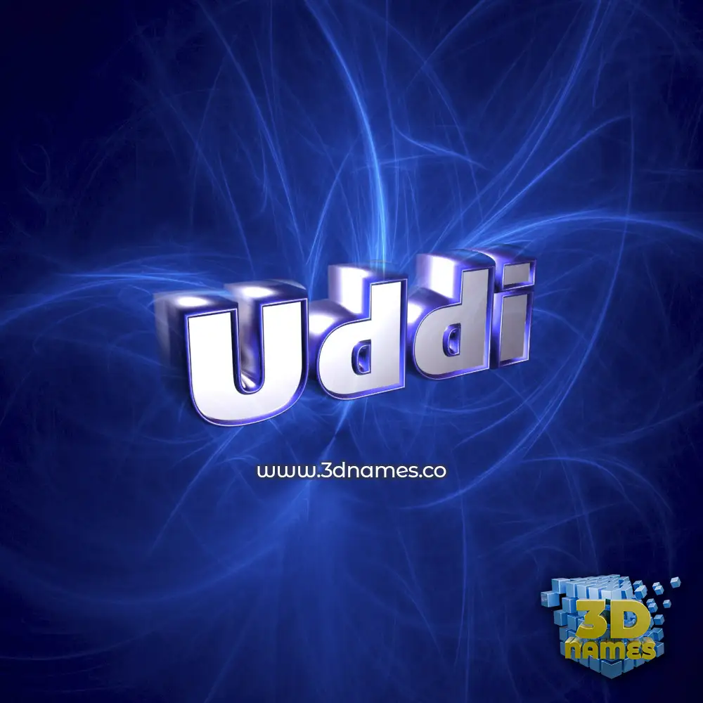 uddi in Plasma style - 3D name wallpaper