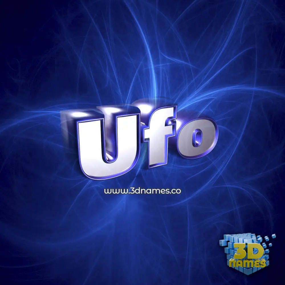 ufo in Plasma style - 3D name wallpaper