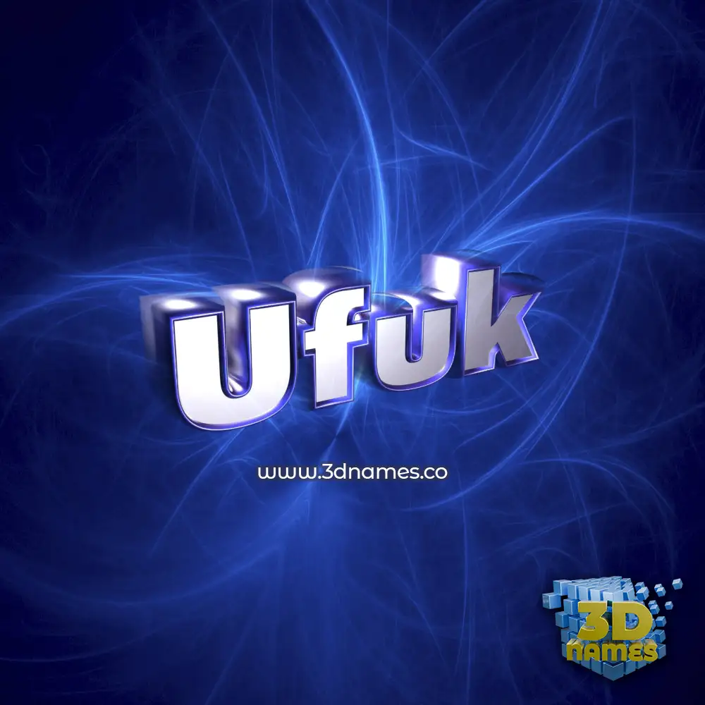 ufuk in Plasma style - 3D name wallpaper