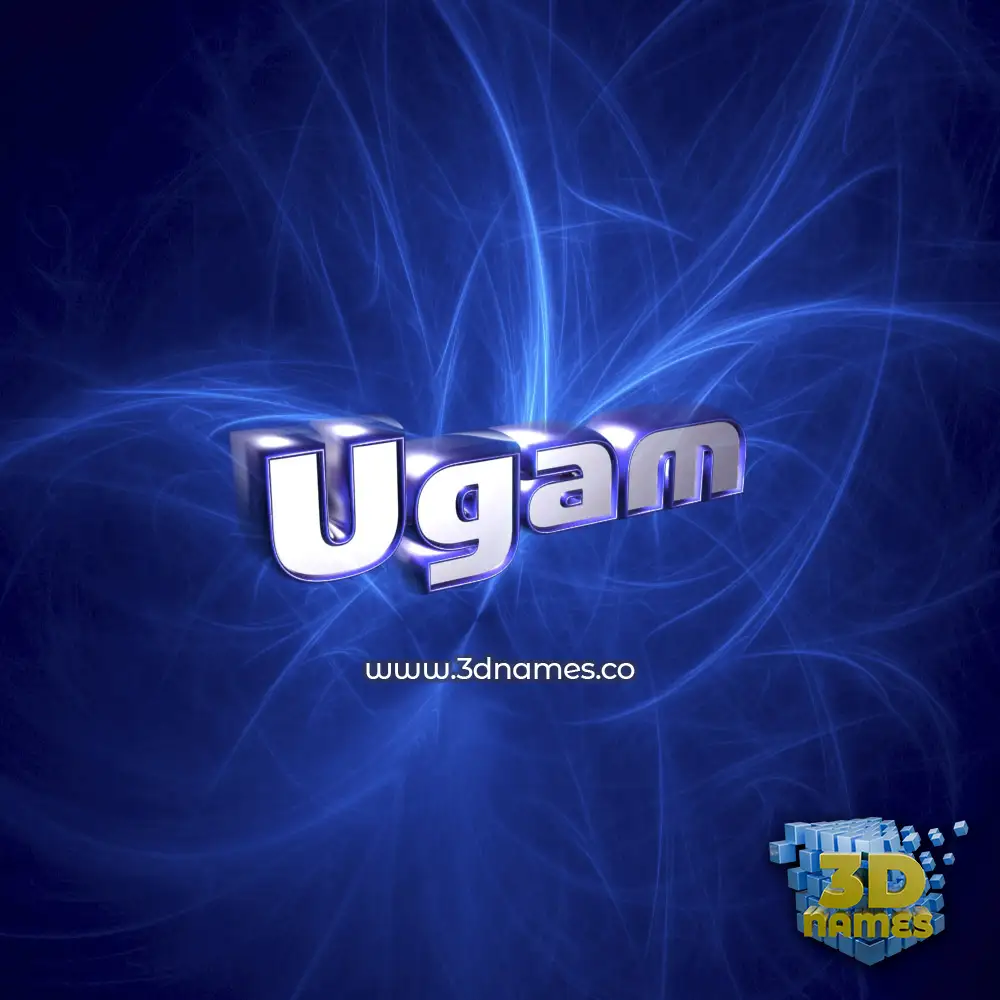 ugam in Plasma style - 3D name wallpaper