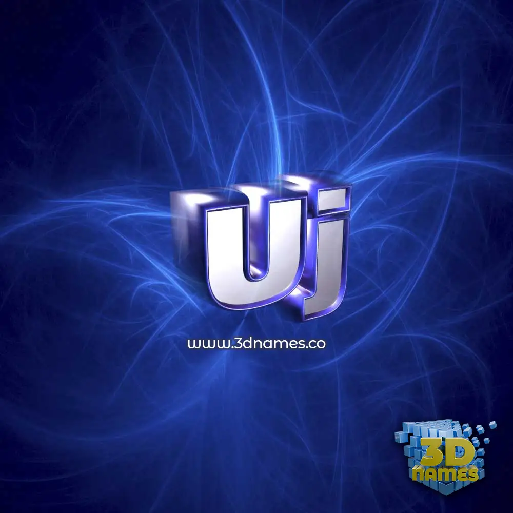 uj in Plasma style - 3D name wallpaper