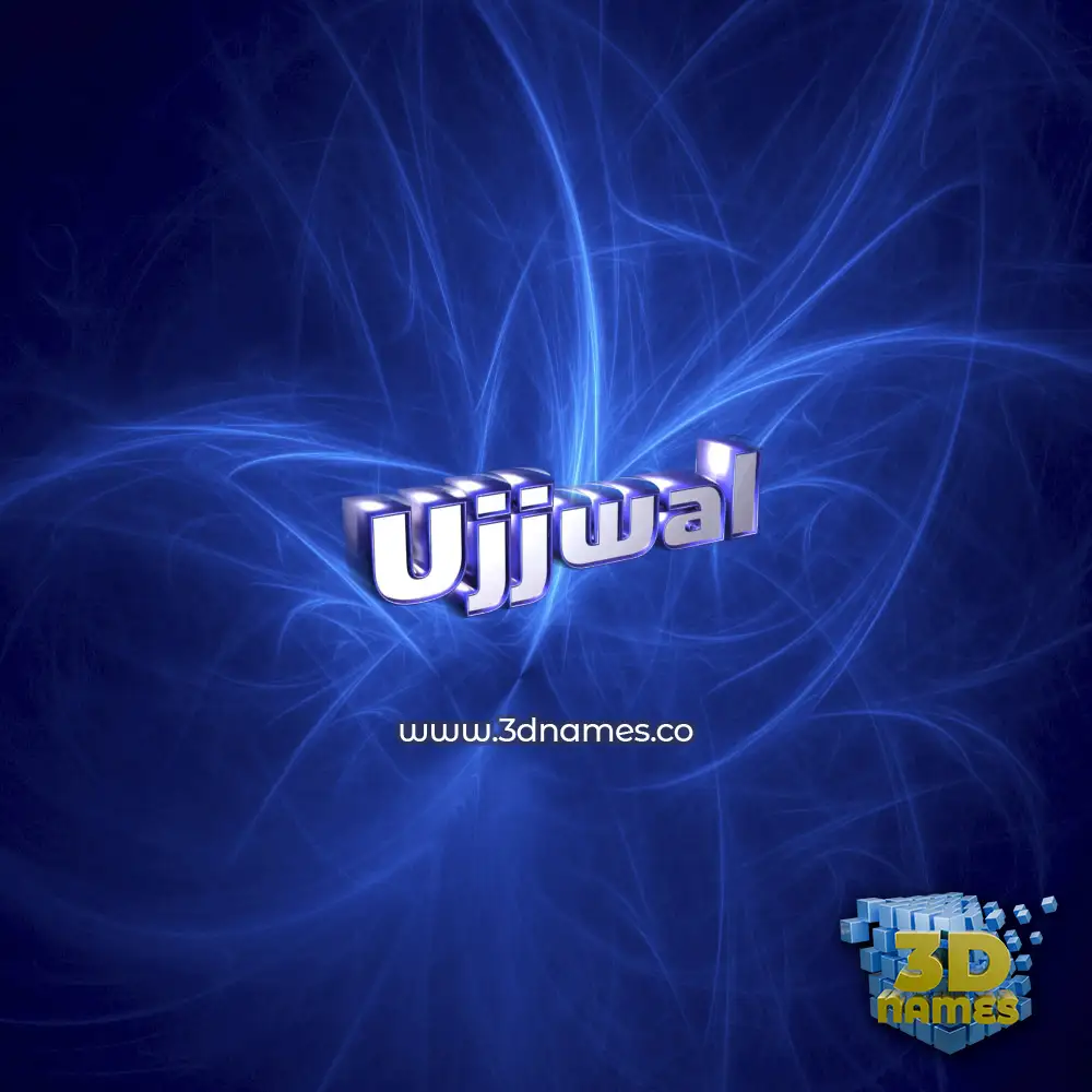 ujjwal in Plasma style - 3D name wallpaper