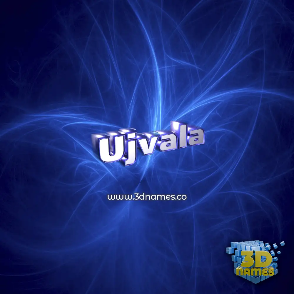 ujvala in Plasma style - 3D name wallpaper