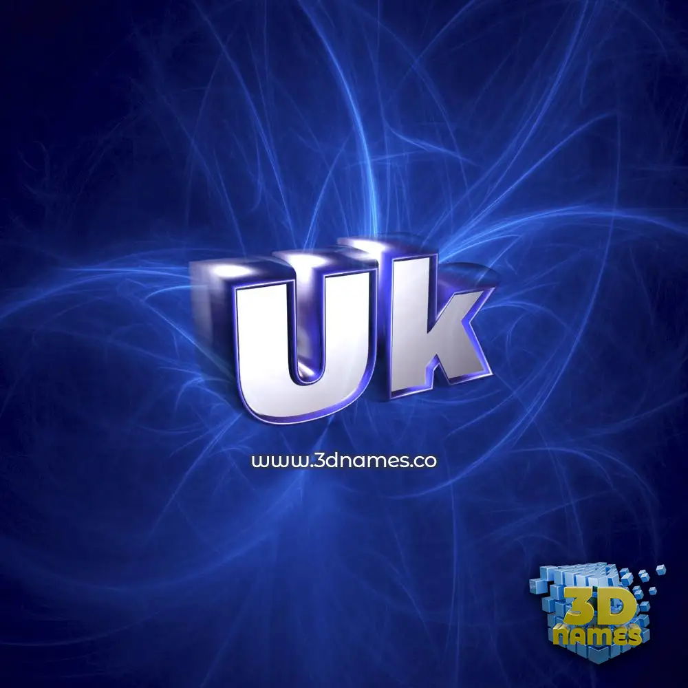 uk in Plasma style - 3D name wallpaper